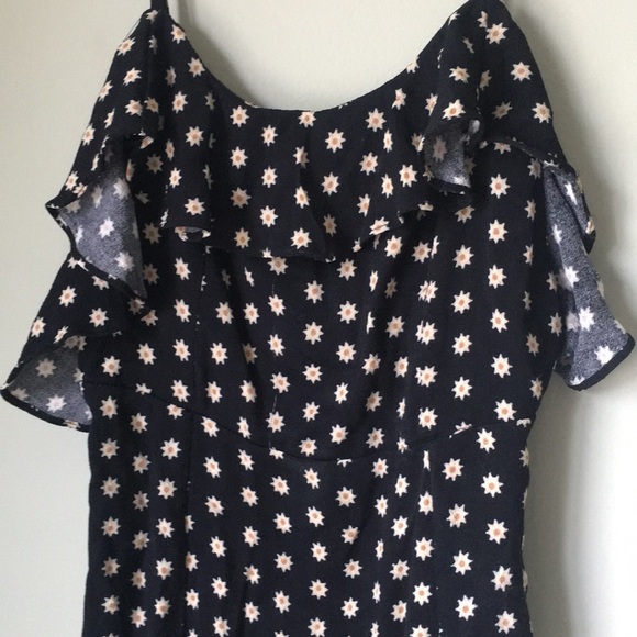 Free people navy NWT intimately flower ruffle - Picture 2 of 7
